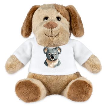 Sanfter Koala Portrait - MiniFeet® Hund Helge - Weiß - Vorne