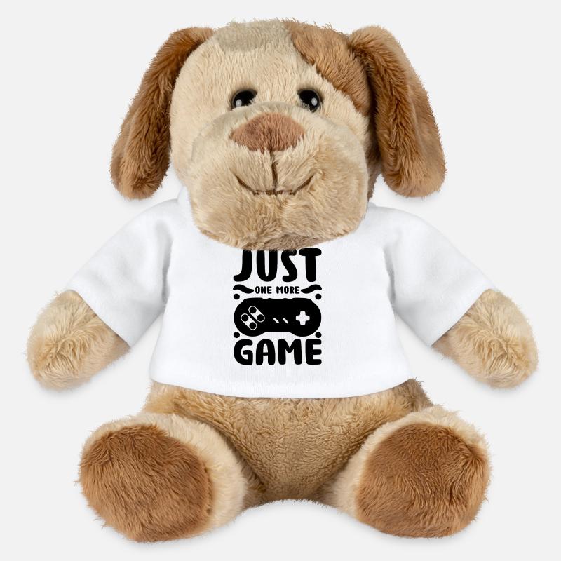 "Nur noch ein Spiel" Merch | MT Gaming - MiniFeet® Hund Helge - Weiß
