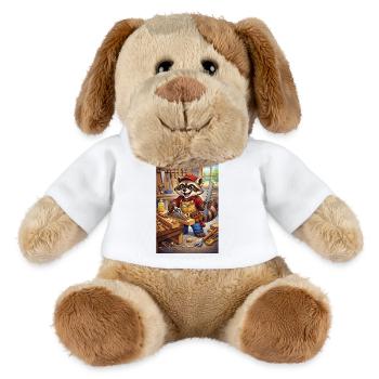 Waschbär Holzhandwerker - MiniFeet® Hund Helge - Weiß - Vorne