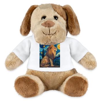 Lion Van Gogh - Chien en peluche Helge MiniFeet® - blanc - Devant