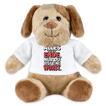Alles hat ein Ende nur du bist eine Wurst - MiniFeet® Hund Helge - Weiß - Vorne
