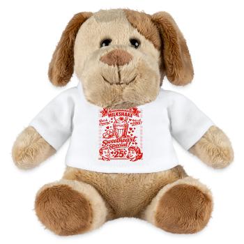 50s Valentine's milkshake for lovers - MiniFeet® Dog Helge - white - Front