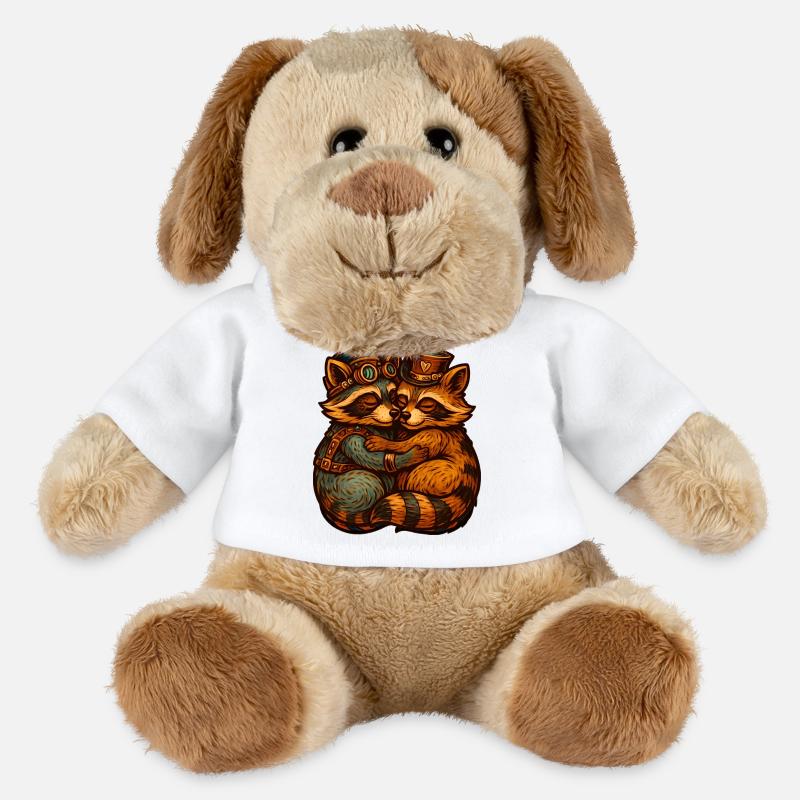 Steampunk Fox Duo Hug - MiniFeet® Dog Helge - white