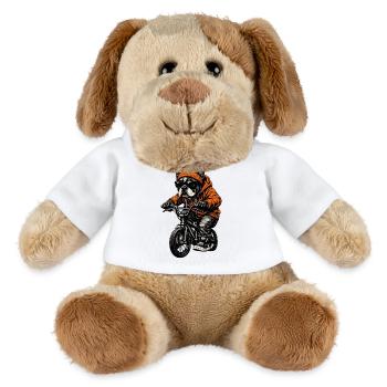 Un motard chien en sweat à capuche - Chien en peluche Helge MiniFeet® - blanc - Devant