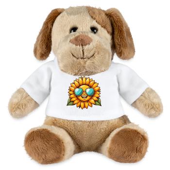 Sunbeam with Sunglasses Motif - MiniFeet® Dog Helge - white - Front
