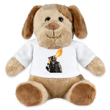 Fire Raider en cuir - Chien en peluche Helge MiniFeet® - blanc - Devant