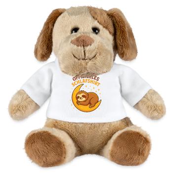 Schlafshirt für Langschläfer mit Humor - MiniFeet® Hund Helge - Weiß - Vorne