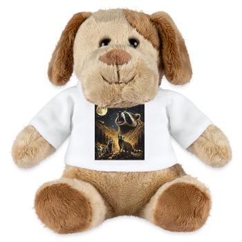 Waschbär Mond Heulen Wildlife Raccoon - MiniFeet® Hund Helge - Weiß - Vorne