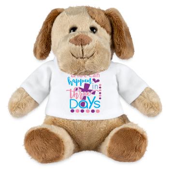 A Lot Can Happen In 3 Days Christian Easter Quote - MiniFeet® Dog Helge - white - Front