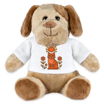 Chat du soleil dans la forêt d’orangers - Chien en peluche Helge MiniFeet® - blanc - Devant