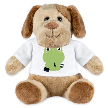 Tired Office Frog in Tie - MiniFeet® Dog Helge - white - Front
