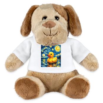 Nuit étoilée Art du canard en caoutchouc Amant du canard - Chien en peluche Helge MiniFeet® - blanc - Devant