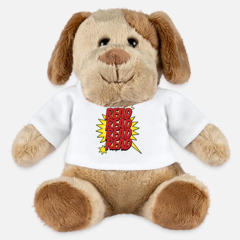 Read Design - Comic Superhelden Look - MiniFeet® Hund Helge - Weiß