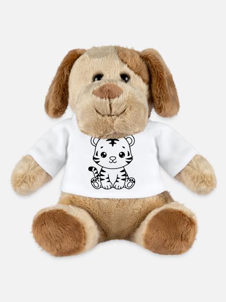 Cute Baby Tiger – Black & White Cub - MiniFeet® Dog Helge - white