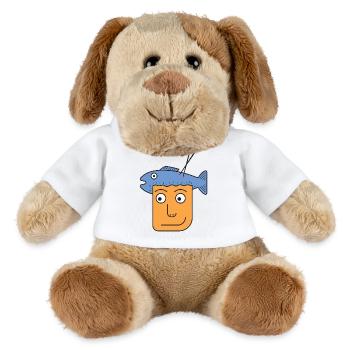 Catch of the Day: Quirky Fish Hat Illustration - MiniFeet® Dog Helge - white - Front