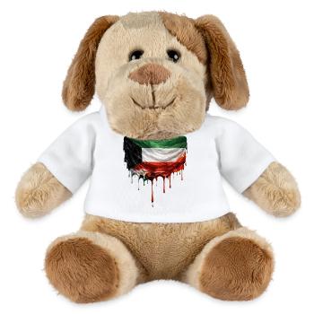 Kuwait Flag Dripping Art - MiniFeet® Dog Helge - white - Front