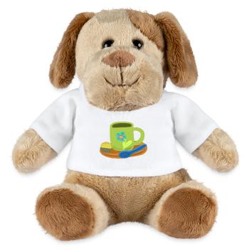 Tasse Kaffee Praline Konditor Genuss  - MiniFeet® Hund Helge - Weiß - Vorne