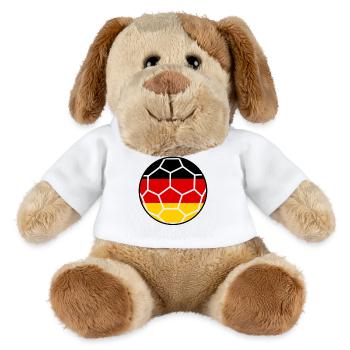 Football Fan Shirt Germany - MiniFeet® Dog Helge - white - Front