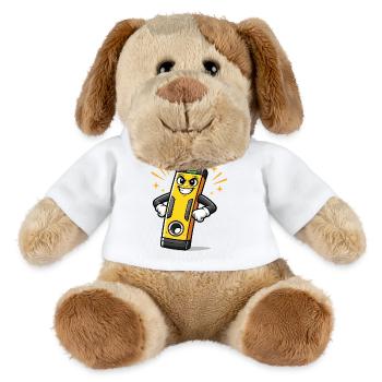 Cartoon Spirit Level DIY-Tool - MiniFeet® Hund Helge - Weiß - Vorne