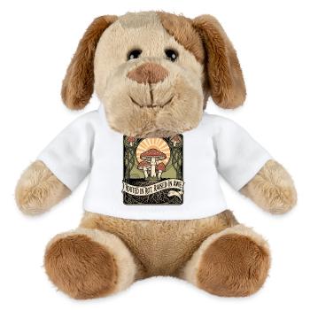 Enracinés dans la moisissure | Mysticisme de la forêt de champignons - Chien en peluche Helge MiniFeet® - blanc - Devant