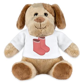 Red Retro Socks Duo - MiniFeet® Dog Helge - white - Front