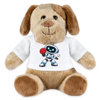 Roboter Tisch Tennis - MiniFeet® Hund Helge - Weiß - Vorne