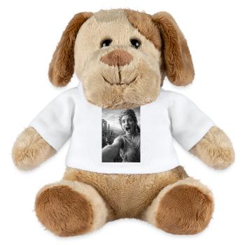 Artemis-Selfie mit einem Hirsch - MiniFeet® Hund Helge - Weiß - Vorne