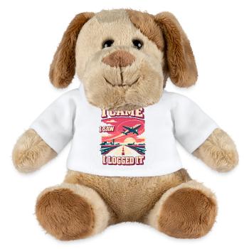 Seen logged | Plane Spotter Aviation - MiniFeet® Dog Helge - white - Front