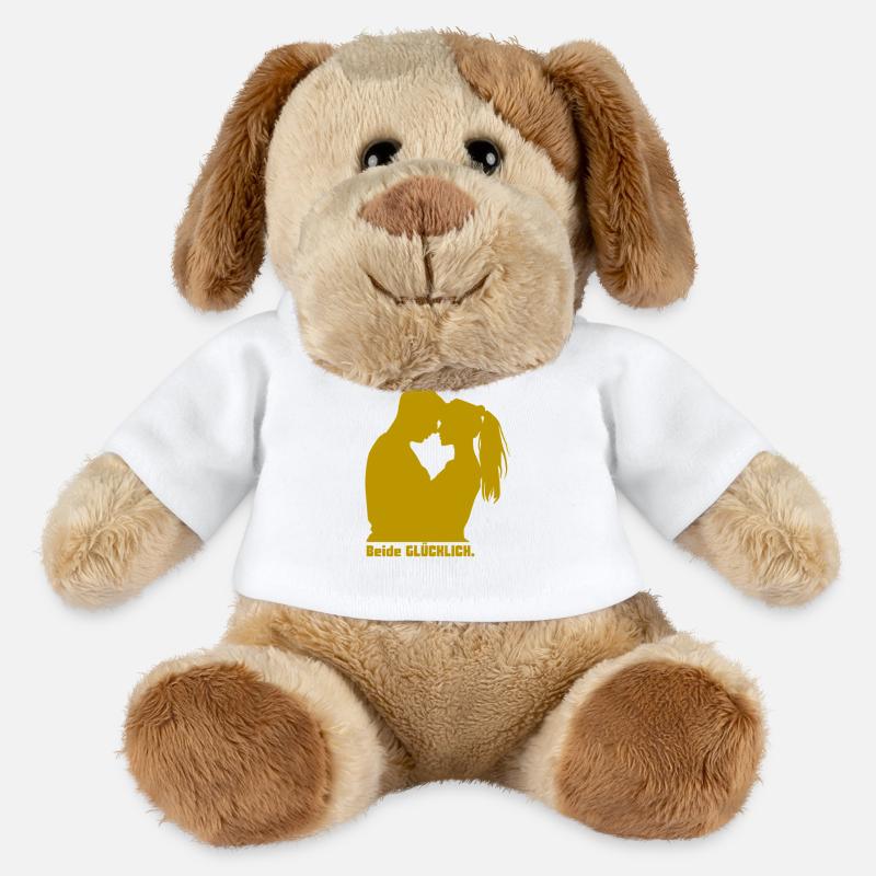 Beide Glücklich Kuss Silhouette - MiniFeet® Hund Helge - Weiß