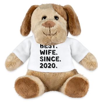 Best Wife Since 2020 Cadeau Anniversaire 6 Ans - Chien en peluche Helge MiniFeet® - blanc - Devant