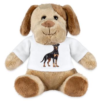 Doberman Illustration Power Elegance - MiniFeet® Dog Helge - white - Front