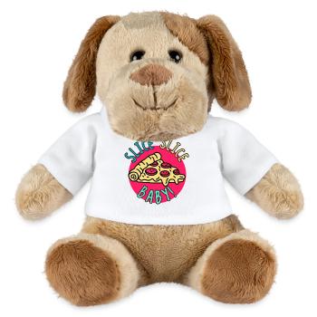 Slice Slice Baby – Retro Pizza  - MiniFeet® Dog Helge - white - Front