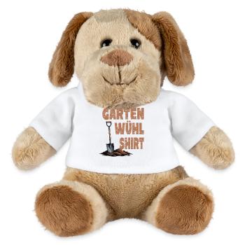 Motif drôle de chemise pour enracinement de jardin pour jardiniers amateurs - Chien en peluche Helge MiniFeet® - blanc - Devant