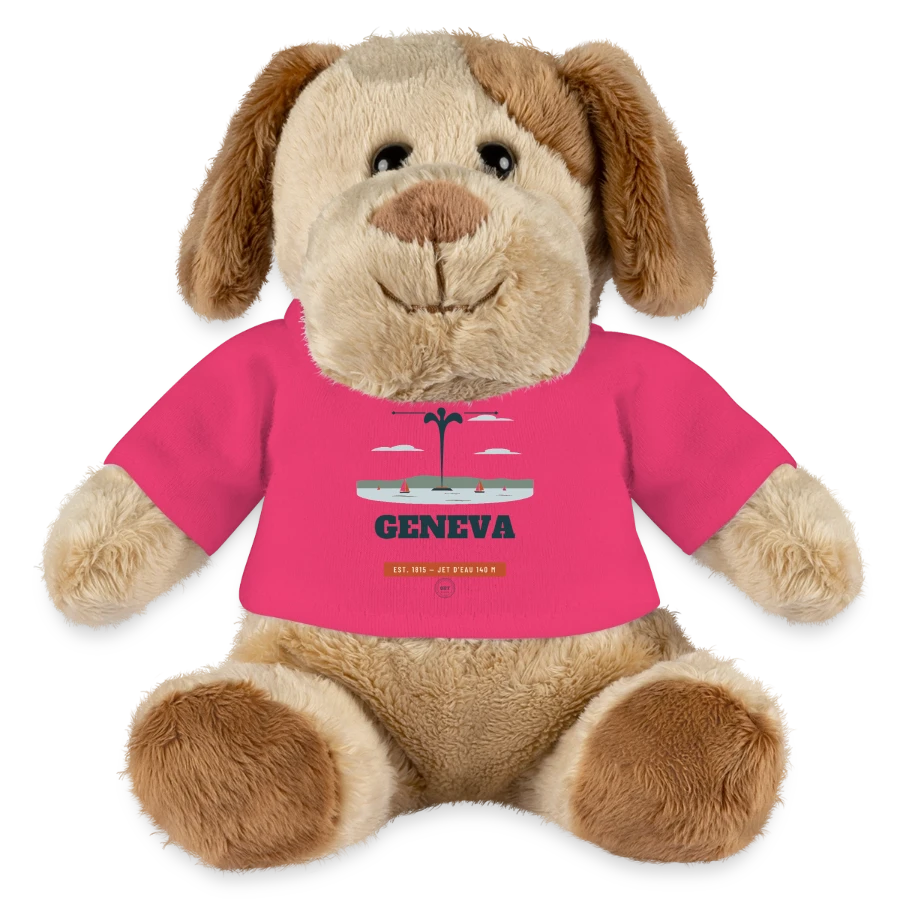 Geneva badge on a minifeet® dog helge, pink