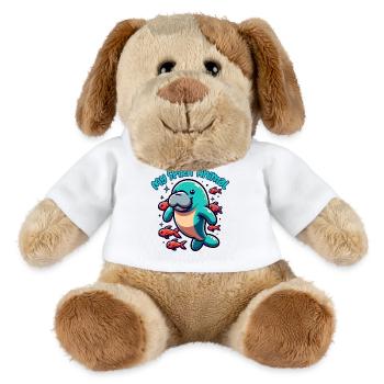 Manatee with lots of colorful fish - MiniFeet® Dog Helge - white - Front