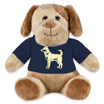 Silhouette de chien husky - Chien en peluche Helge MiniFeet® - bleu marine - Devant