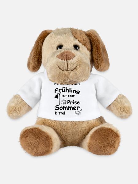 Frühling & Sommer Sprüche, Geschenk, Fun - MiniFeet® Hund Helge - Weiß