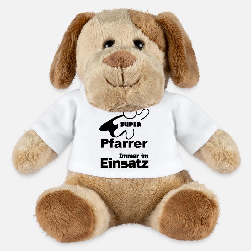 Super Pfarrer Geschenk - MiniFeet® Hund Helge - Weiß
