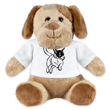 Jack Russell Terrier - Chien en peluche Helge MiniFeet® - blanc - Devant