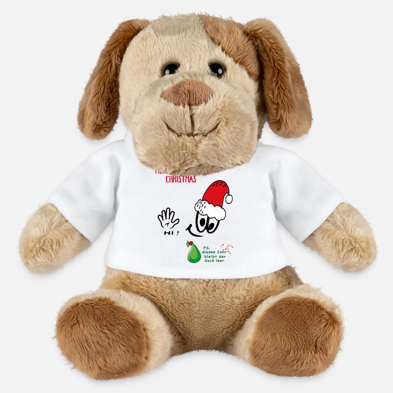 Weihnachtsmann, Merry Christmas, Comic - MiniFeet® Hund Helge - Weiß