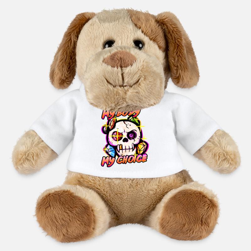 MonCorpsMonChoix - Chien en peluche Helge MiniFeet® - blanc