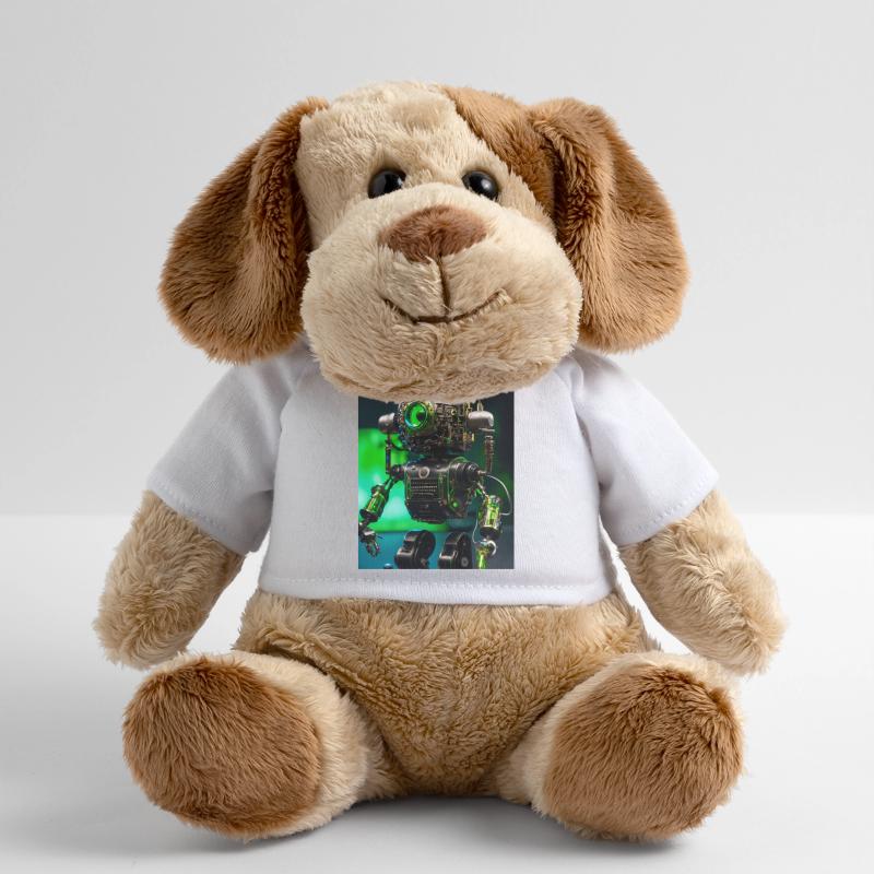 Digitale Kunst eines Roboter-Mikrofons MiniFeet® Hund Helge