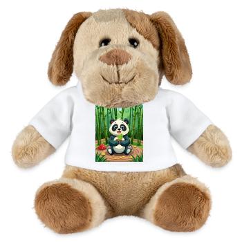 Niedlicher Panda - illustriert - MiniFeet® Hund Helge - Weiß - Vorne
