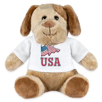 USA Flag - MiniFeet® Dog Helge - white - Front