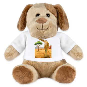 Giraffe schaut freundlich - MiniFeet® Hund Helge - Weiß - Vorne
