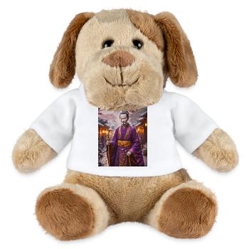 Nurarihyon : Chef énigmatique des Yokai en robe sombre - Chien en peluche Helge MiniFeet® - blanc - Devant