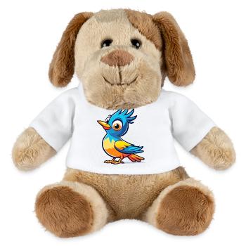 Blauer Vogel - MiniFeet® Hund Helge - Weiß - Vorne