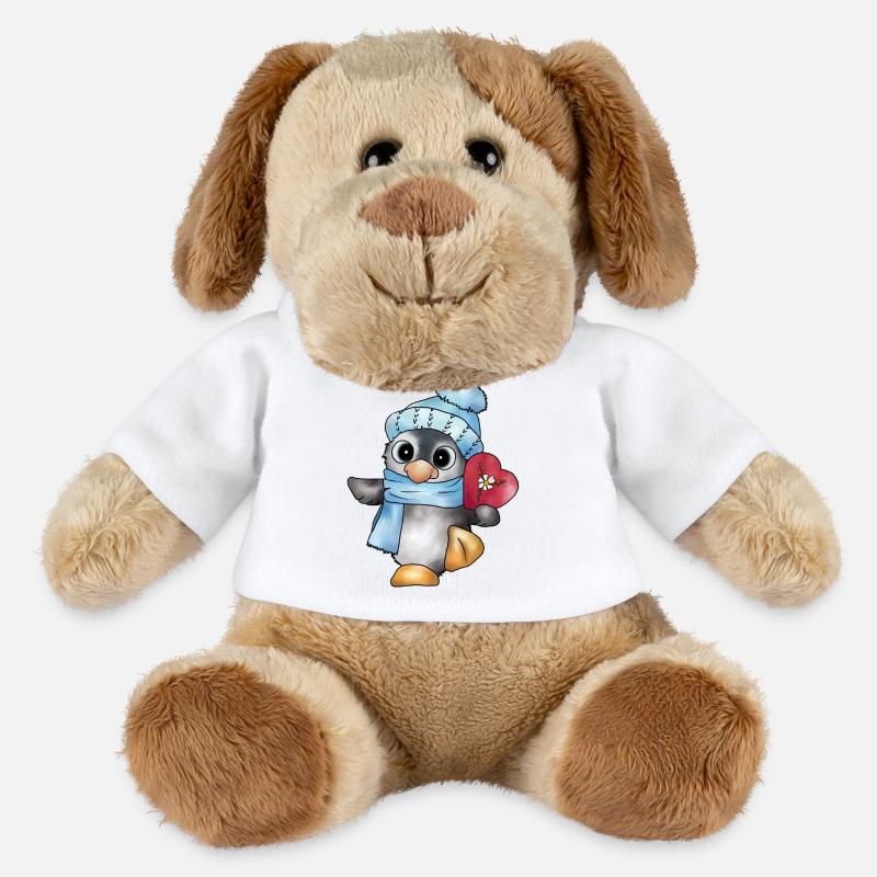 Pinguin mit Herz - MiniFeet® Hund Helge - Weiß