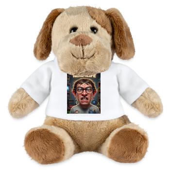 Nerd4Life Impression de style pixel - Chien en peluche Helge MiniFeet® - blanc - Devant
