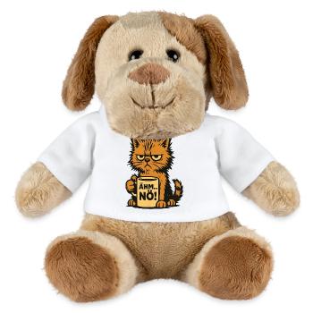 Tasse à café – Hum, nope – Cat Design - Chien en peluche Helge MiniFeet® - blanc - Devant